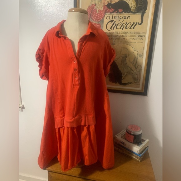 Anthropologie Daily Practice Offsides Mini Dress in Bright Red XLP - Picture 6 of 12